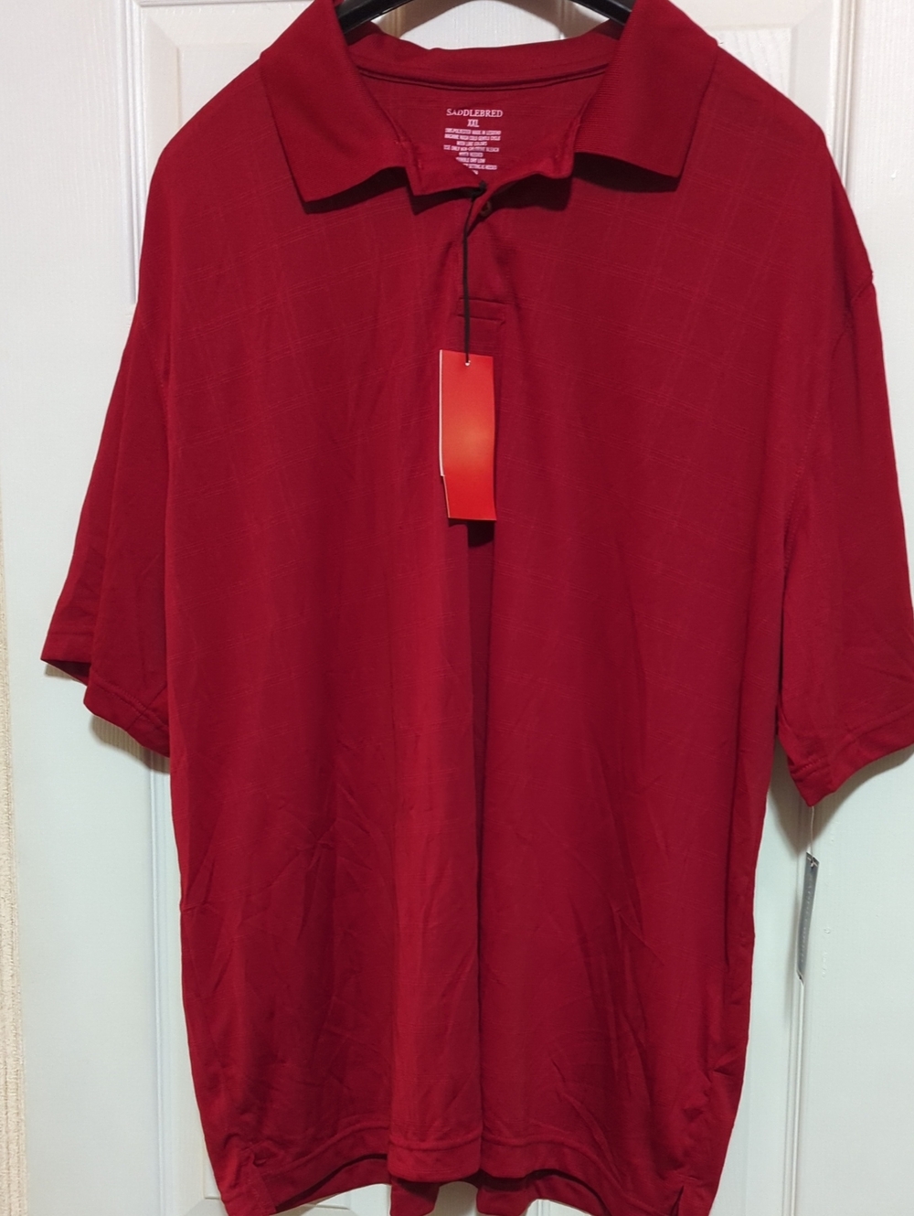 Men's Tone On Tone Red Polo Shirt